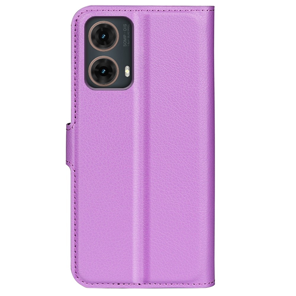 Litchi knížkové pouzdro na Motorola Moto G85 5G - fialové