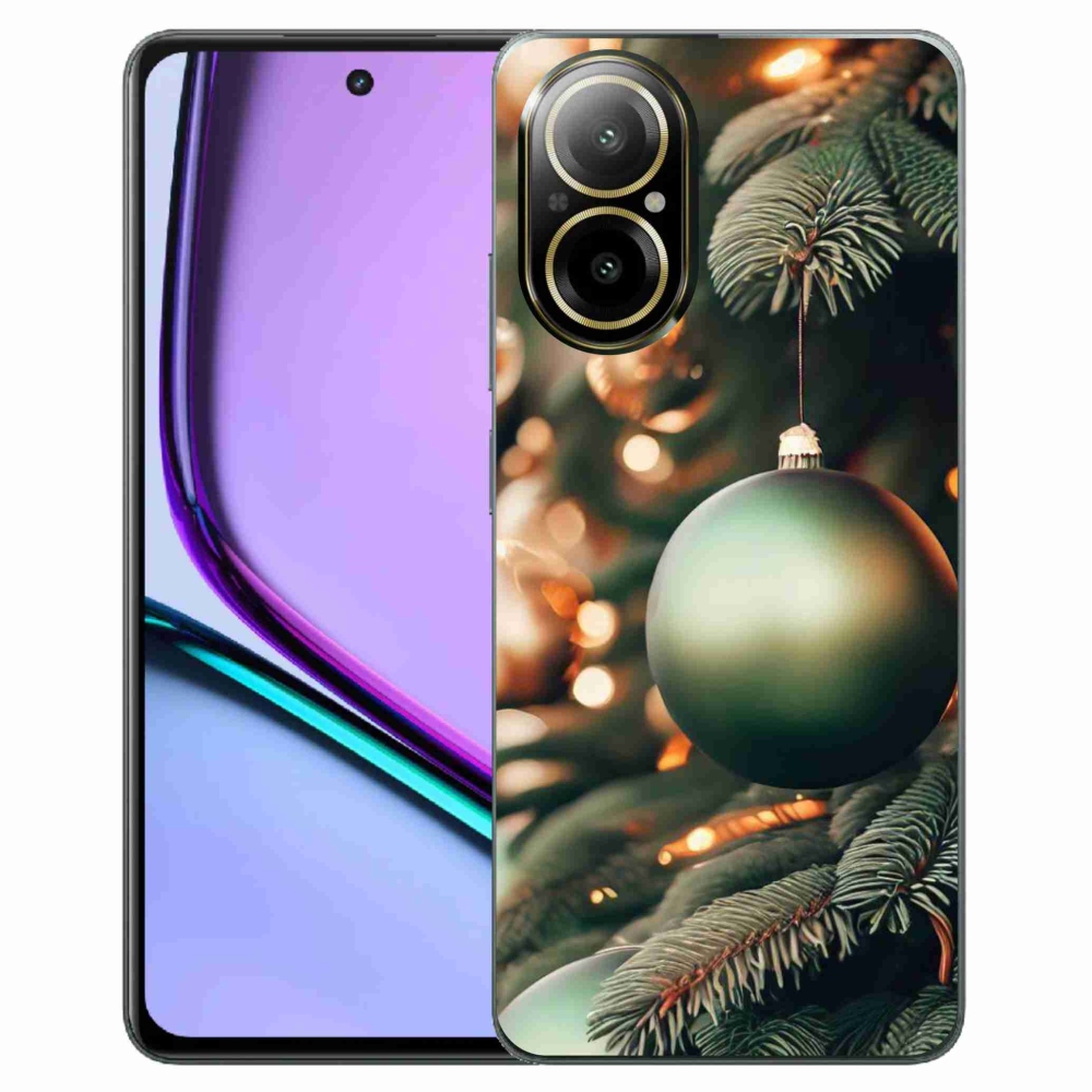 Gelový kryt mmCase na Realme C67 - vánoční ozdoby 1