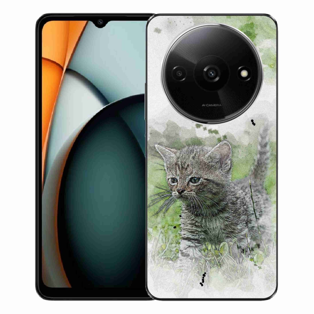 Gelový kryt mmCase na Xiaomi Redmi A3 - roztomilé kotě 1