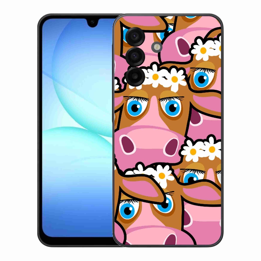 Gelový kryt mmCase na Samsung Galaxy A17 5G - kreslené kravičky