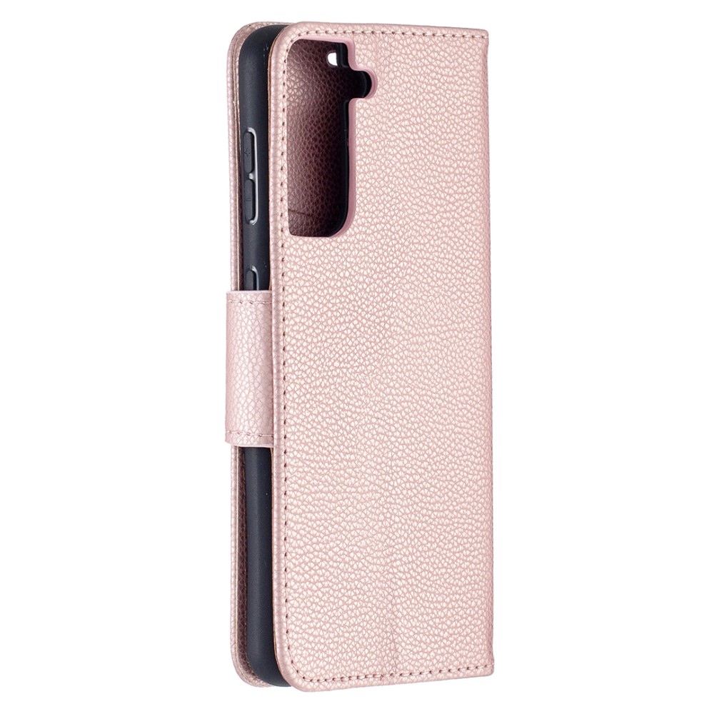 Wallet knížkové pouzdro na Samsung Galaxy S21 - růžovozlaté