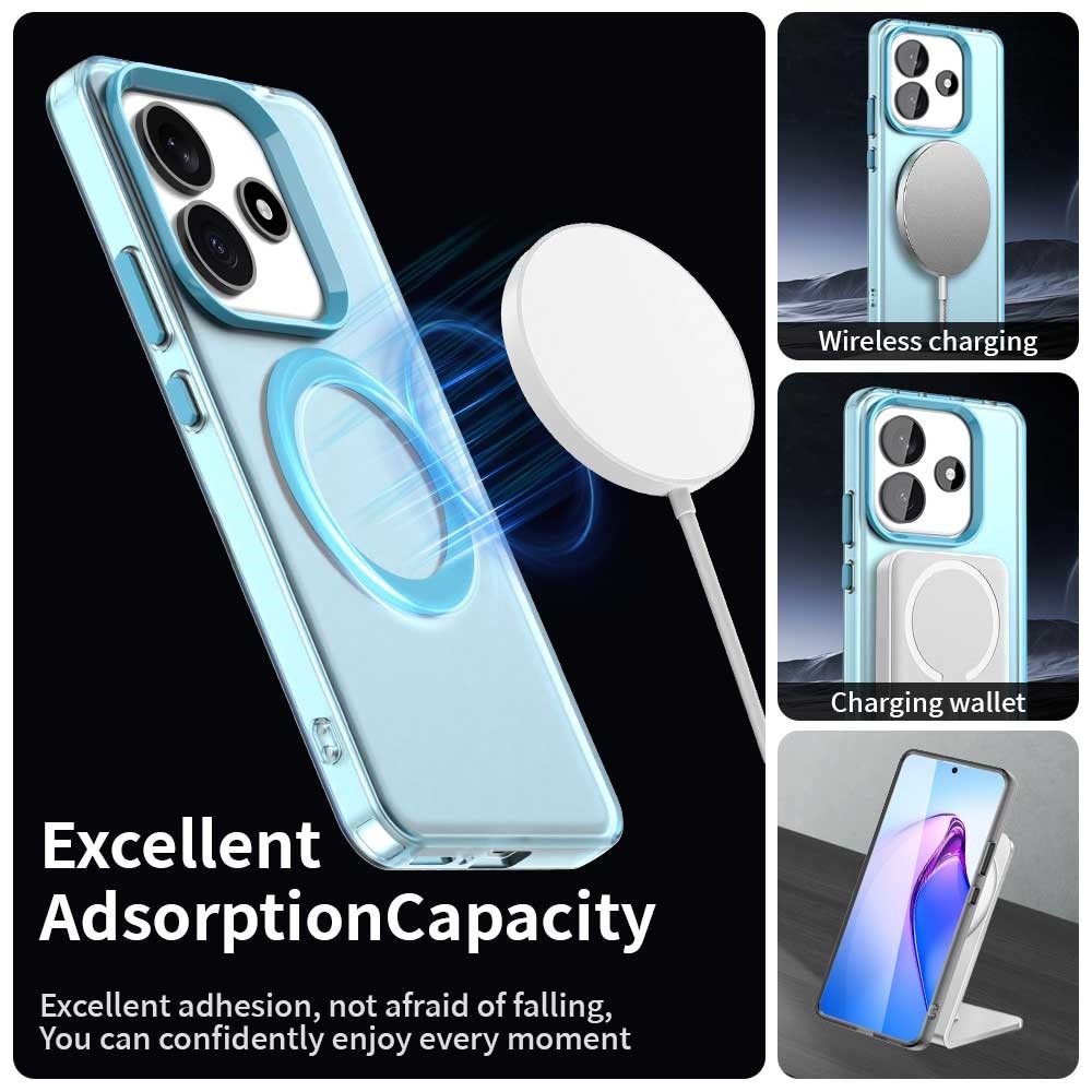 Candy gelový obal s MagSafe na Xiaomi Redmi Note 14 5G - modrý