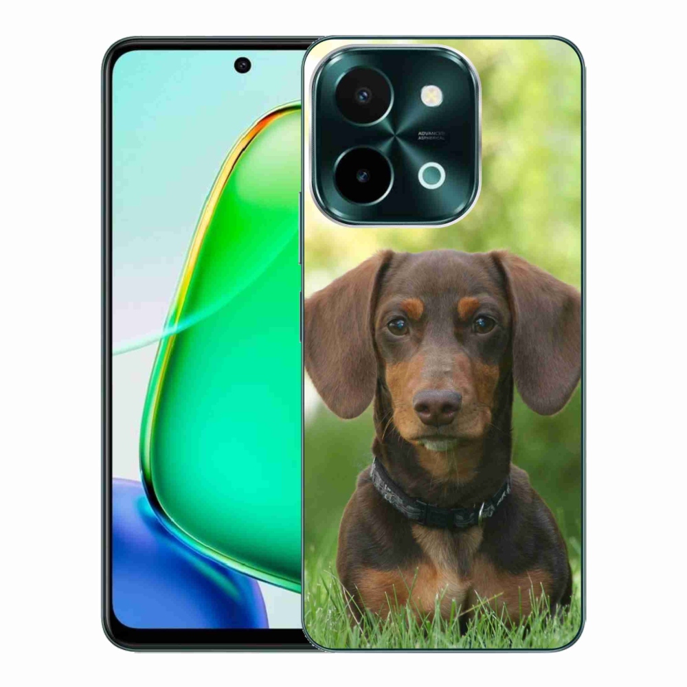 Gelový obal mmCase na Vivo Y28 - hnědý jezevčík