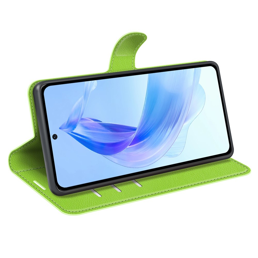 Litchi knížkové pouzdro na Honor 90 Lite - zelené