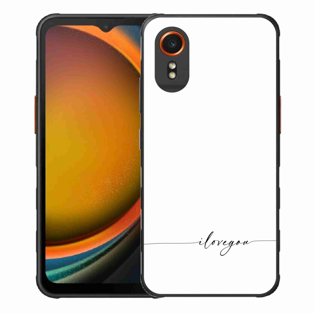 Gelový kryt mmCase na Samsung Galaxy Xcover 7 - I love you bílé pozadí