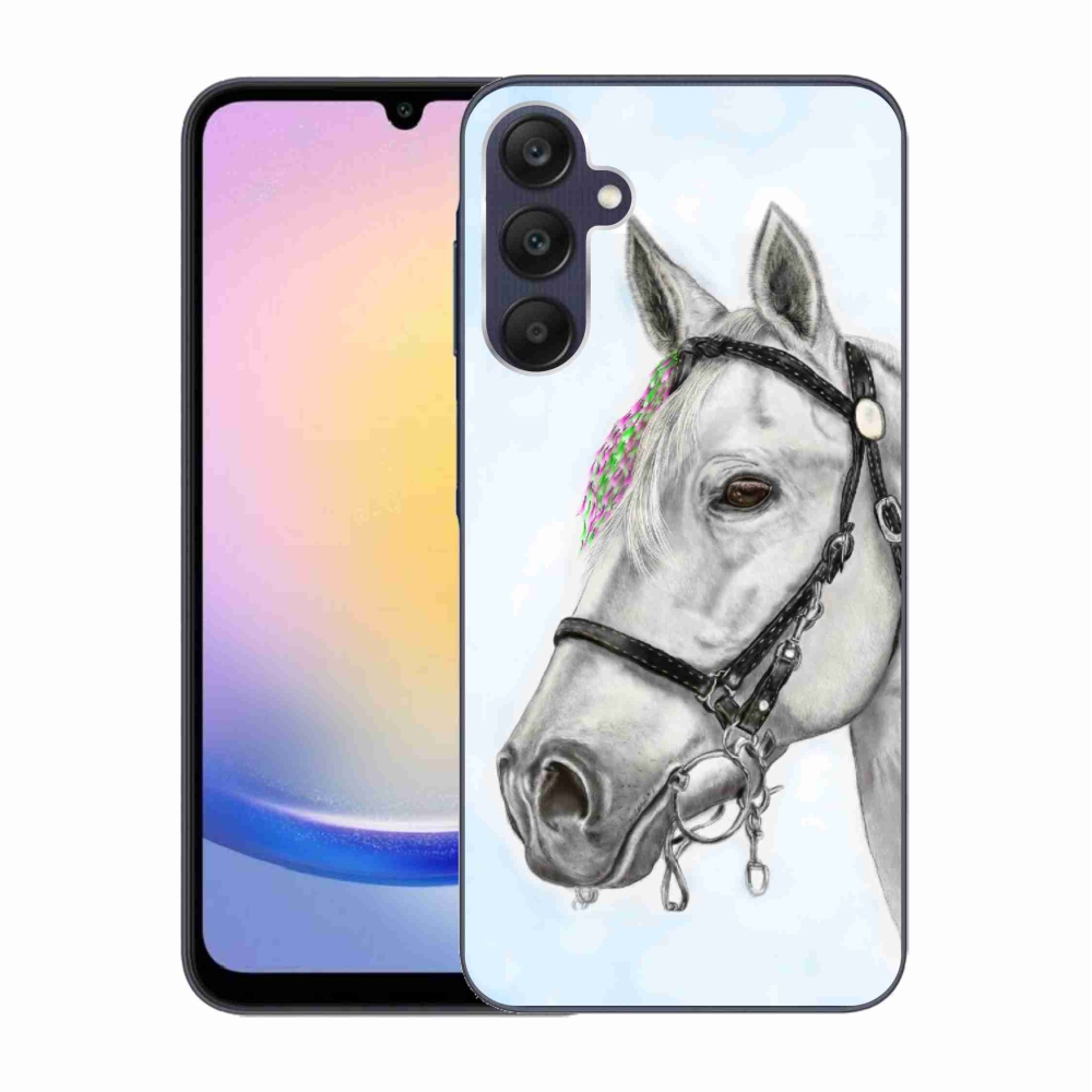 Gelový kryt mmCase na Samsung Galaxy A25 5G - bílý kůň 1