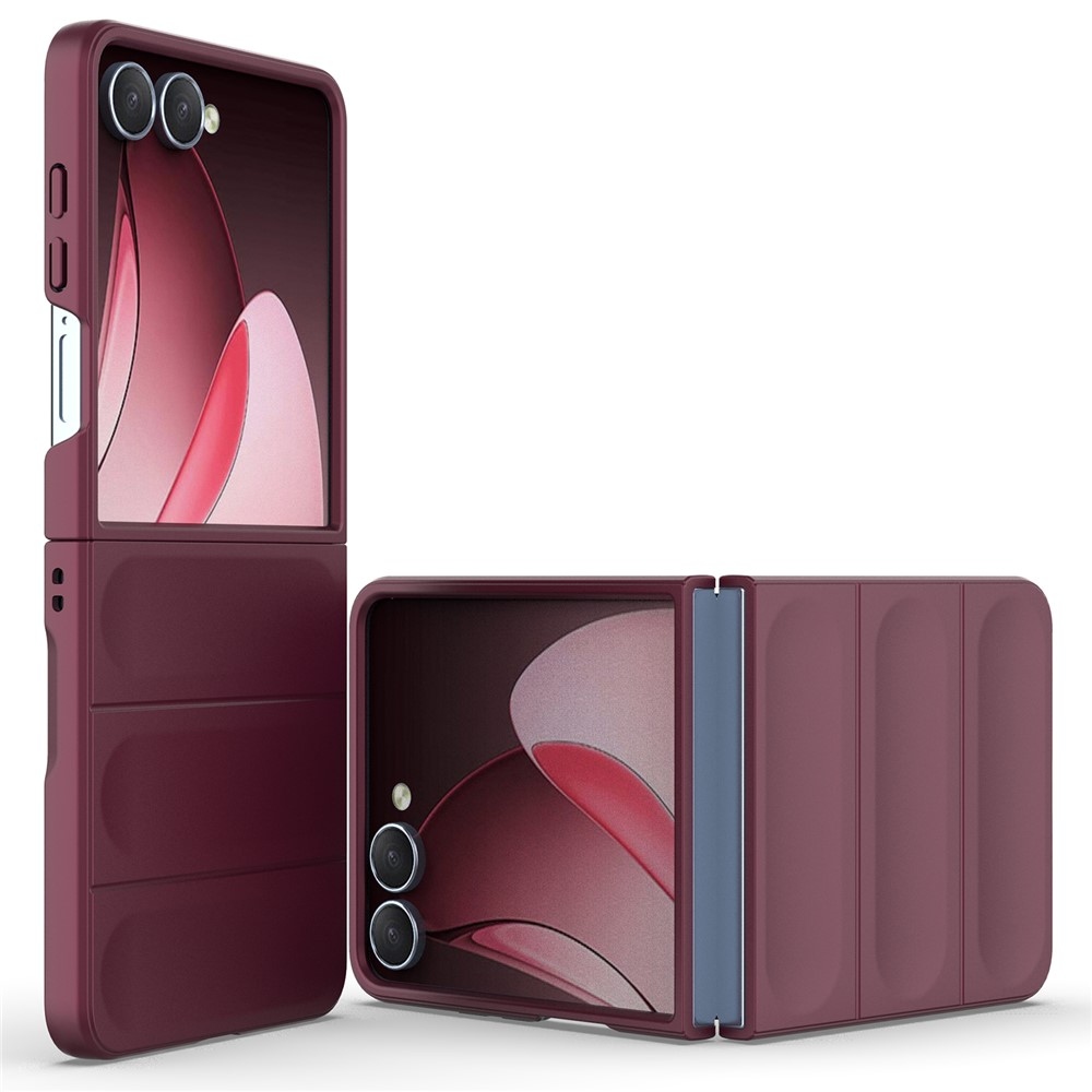 Rugg odolný gelový obal na Samsung Galaxy Z Flip7 5G - vínový