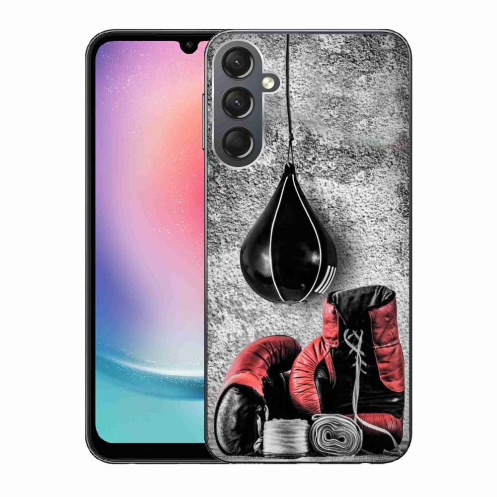 Gelový kryt mmCase na Samsung Galaxy A24 - boxovací pytel a rukavice