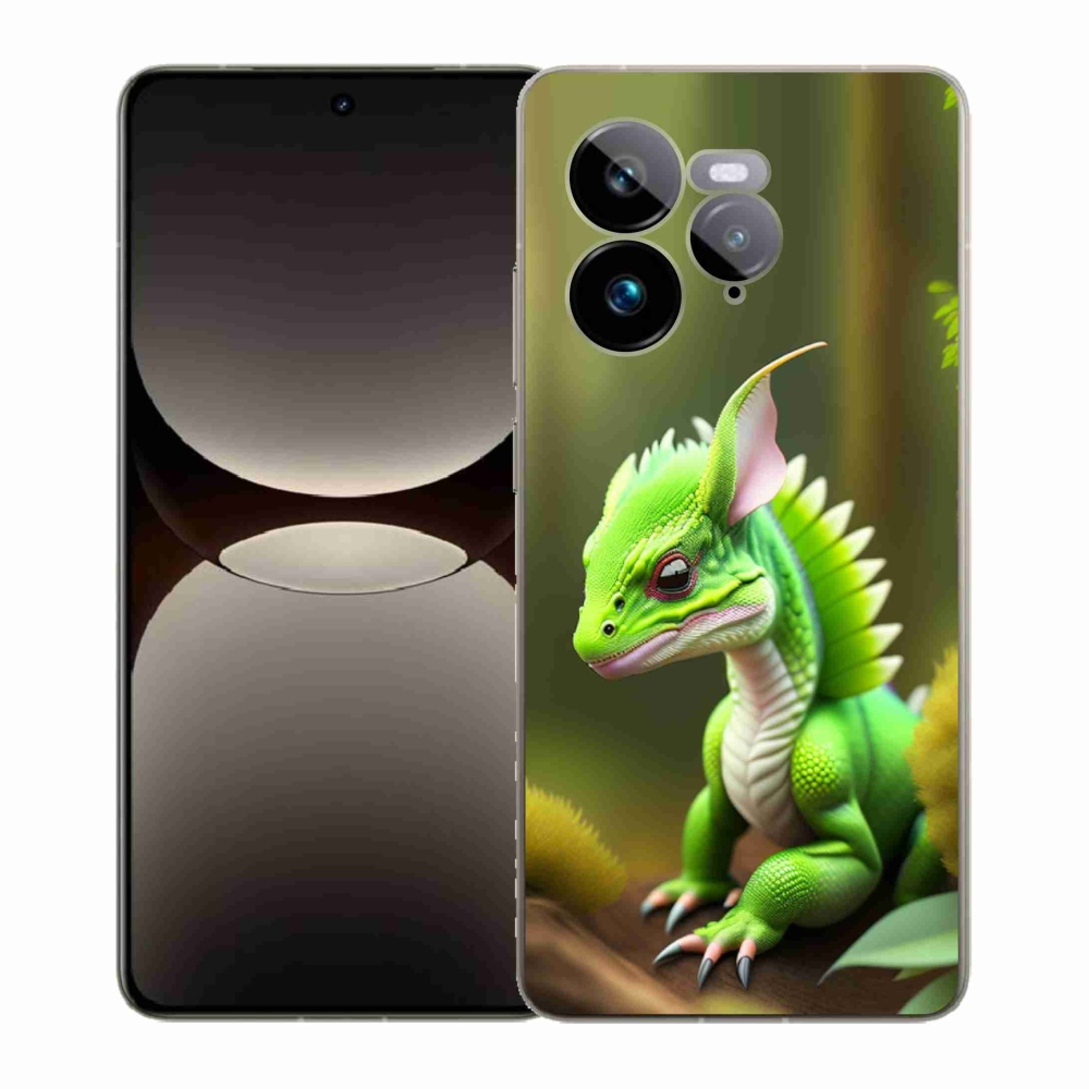 Gelový kryt mmCase na Realme GT 7 Pro 5G - zelený dráček
