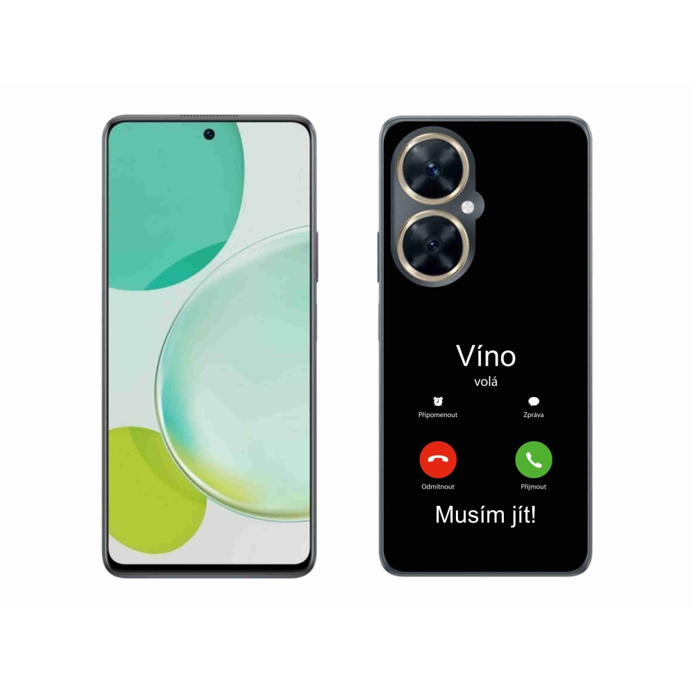 Gelový kryt mmCase na Huawei Nova 11i - víno volá černé pozadí