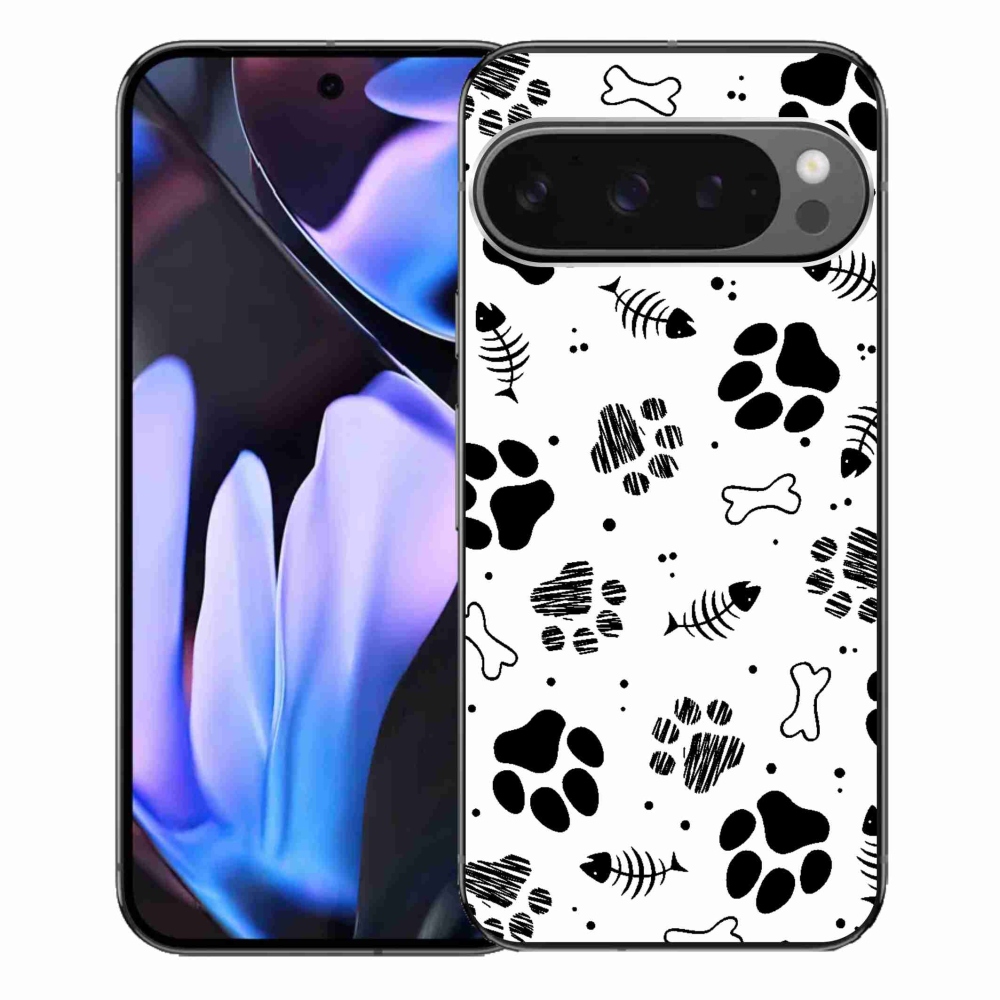 Gelový kryt mmCase na Google Pixel 9 Pro XL - psí tlapky 1