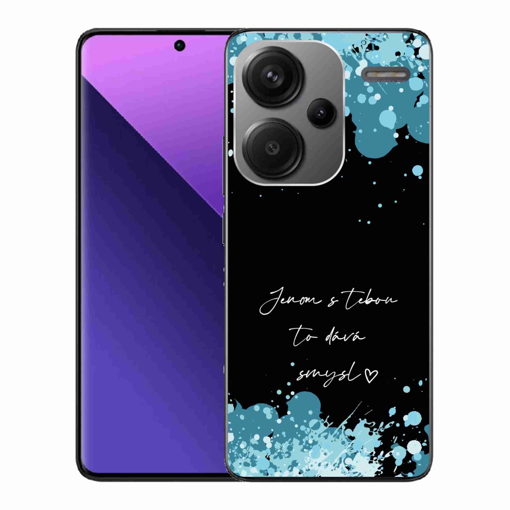 Gelový kryt mmCase na Xiaomi Redmi Note 13 Pro+ 5G - zamilovaný text černé pozadí