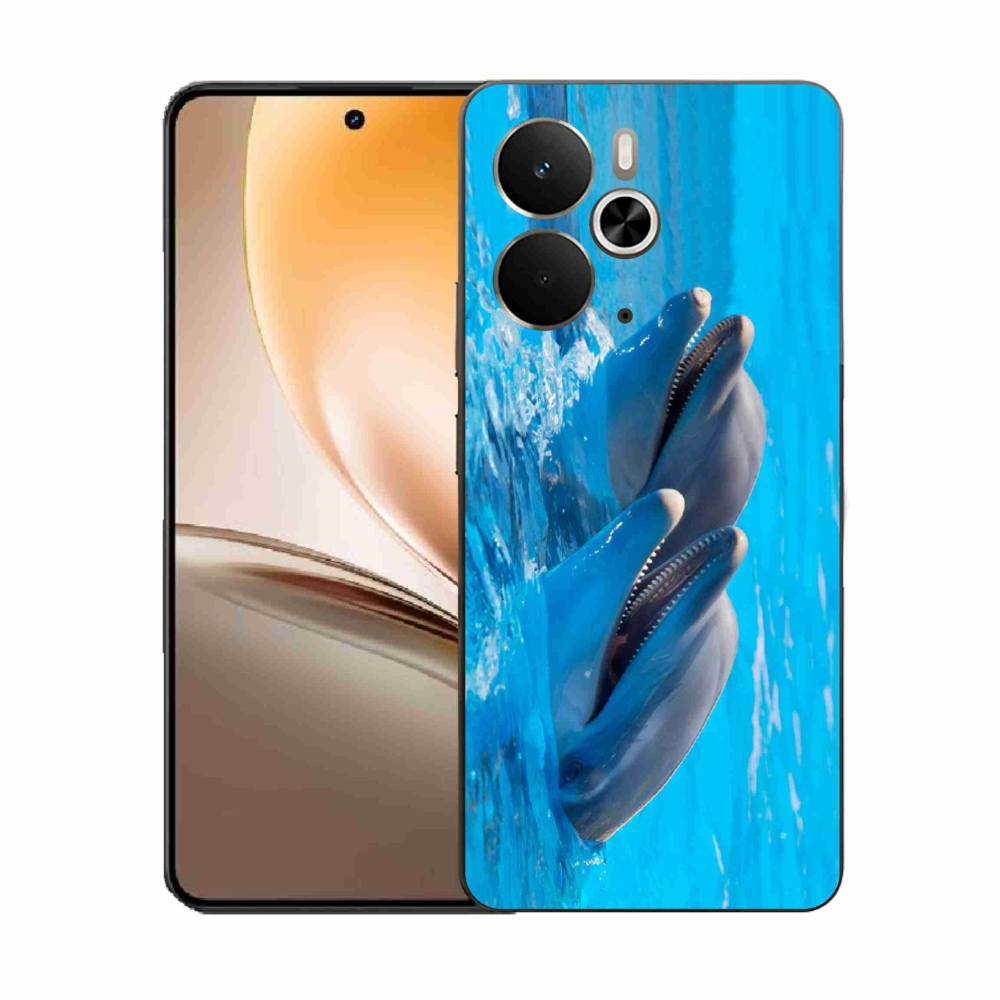 Gelový kryt mmCase na Realme 14 5G - delfíni