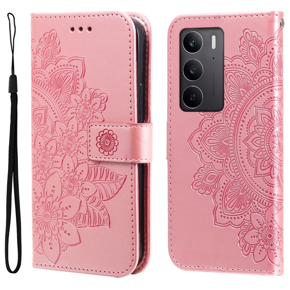 Mandala knížkové pouzdro na Realme C75 - růžové