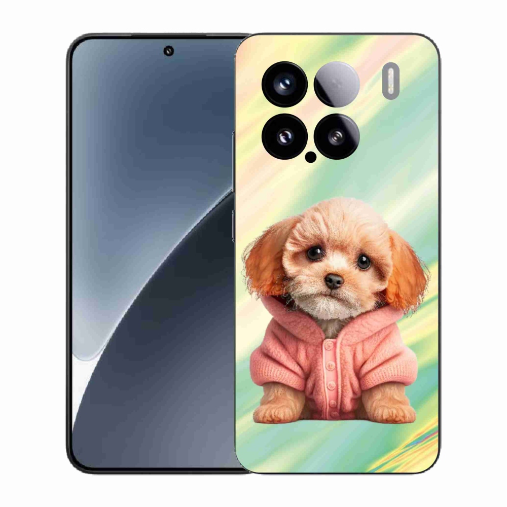 Gelový kryt mmCase na Xiaomi 15 - štěně ve svetru