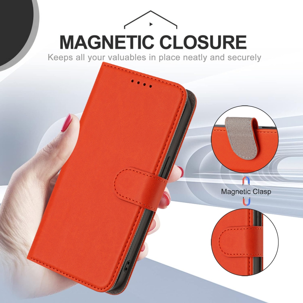 Snap knížkové pouzdro na Samsung Galaxy A07 4G - oranžové