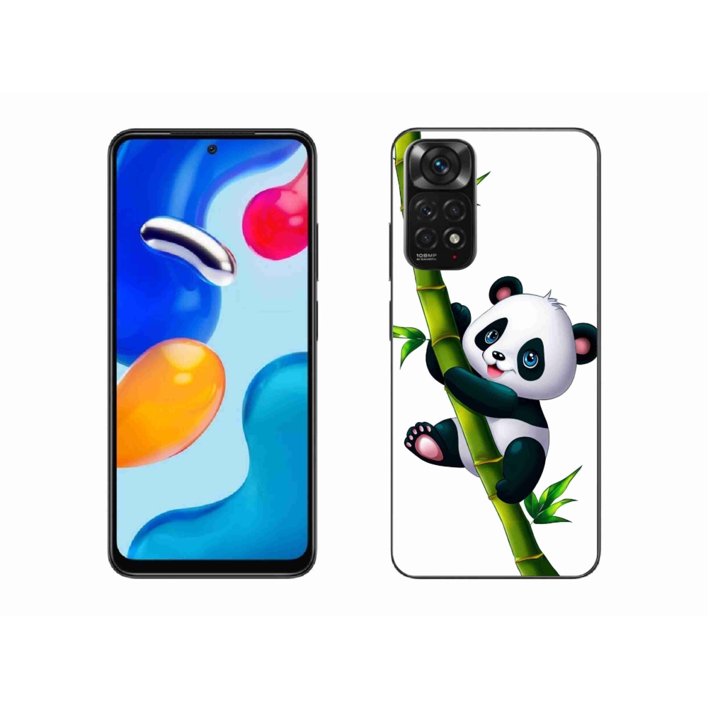 Gelový kryt mmCase na Xiaomi Redmi Note 11 4G - panda na bambusu