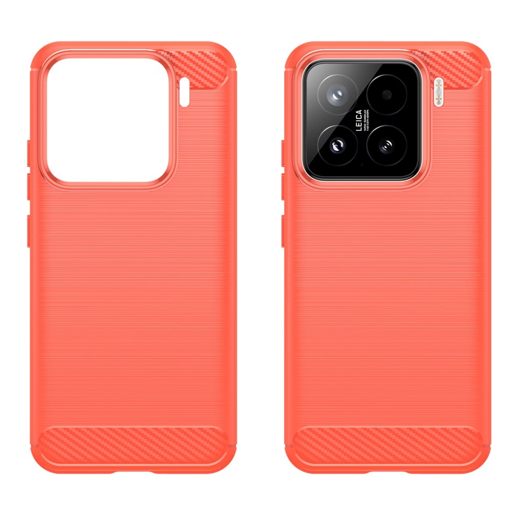 Carbon odolný gelový obal na Xiaomi 15 - červený