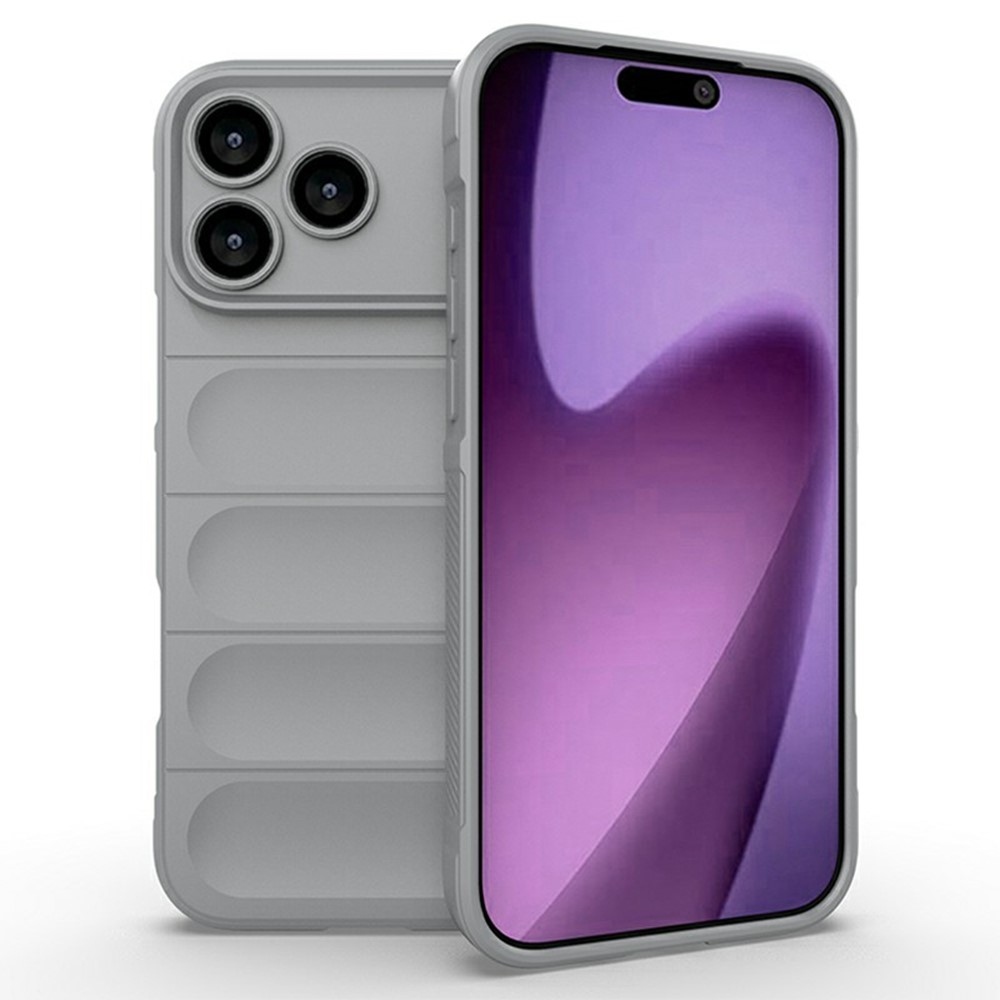 Rugg odolný gelový obal na iPhone 17 Pro - světlešedý