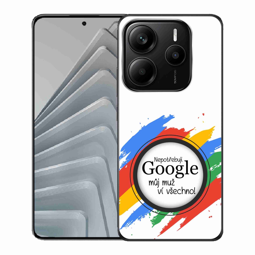 Gelový kryt mmCase na Xiaomi Redmi Note 14 5G - muž ví všechno bílé pozadí