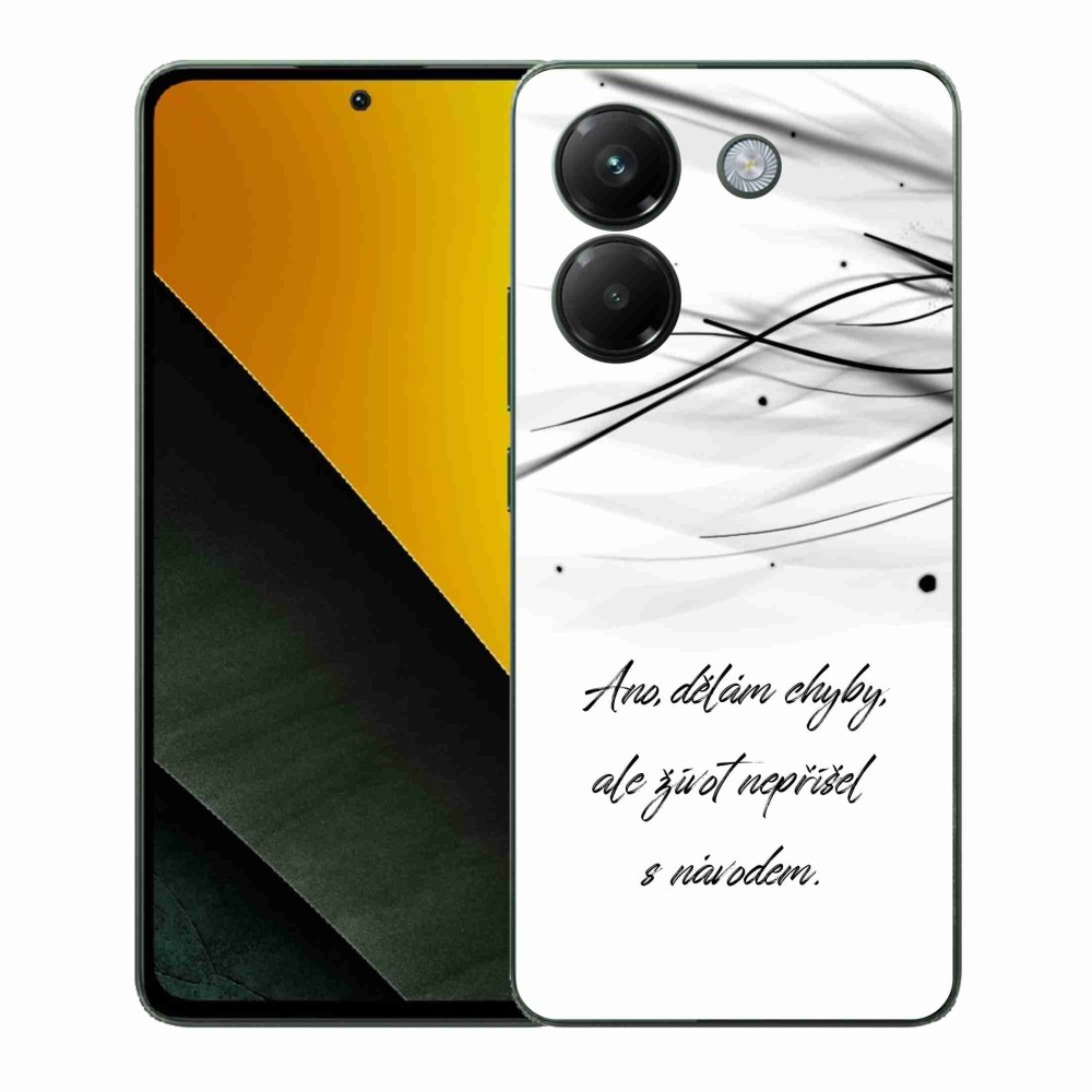 Gelový kryt mmCase na Xiaomi Poco M7 Pro 5G - citát bílé pozadí