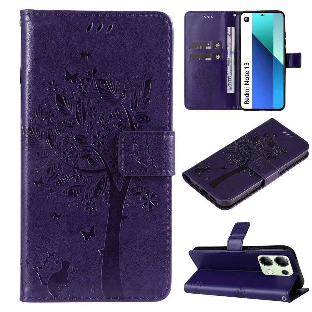 Trees knížkové pouzdro na Xiaomi Redmi Note 13 - tmavěfialové