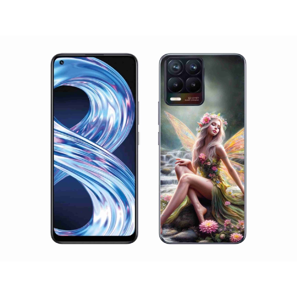 Gelový kryt mmCase na Realme 8 Pro - motýlí žena 1