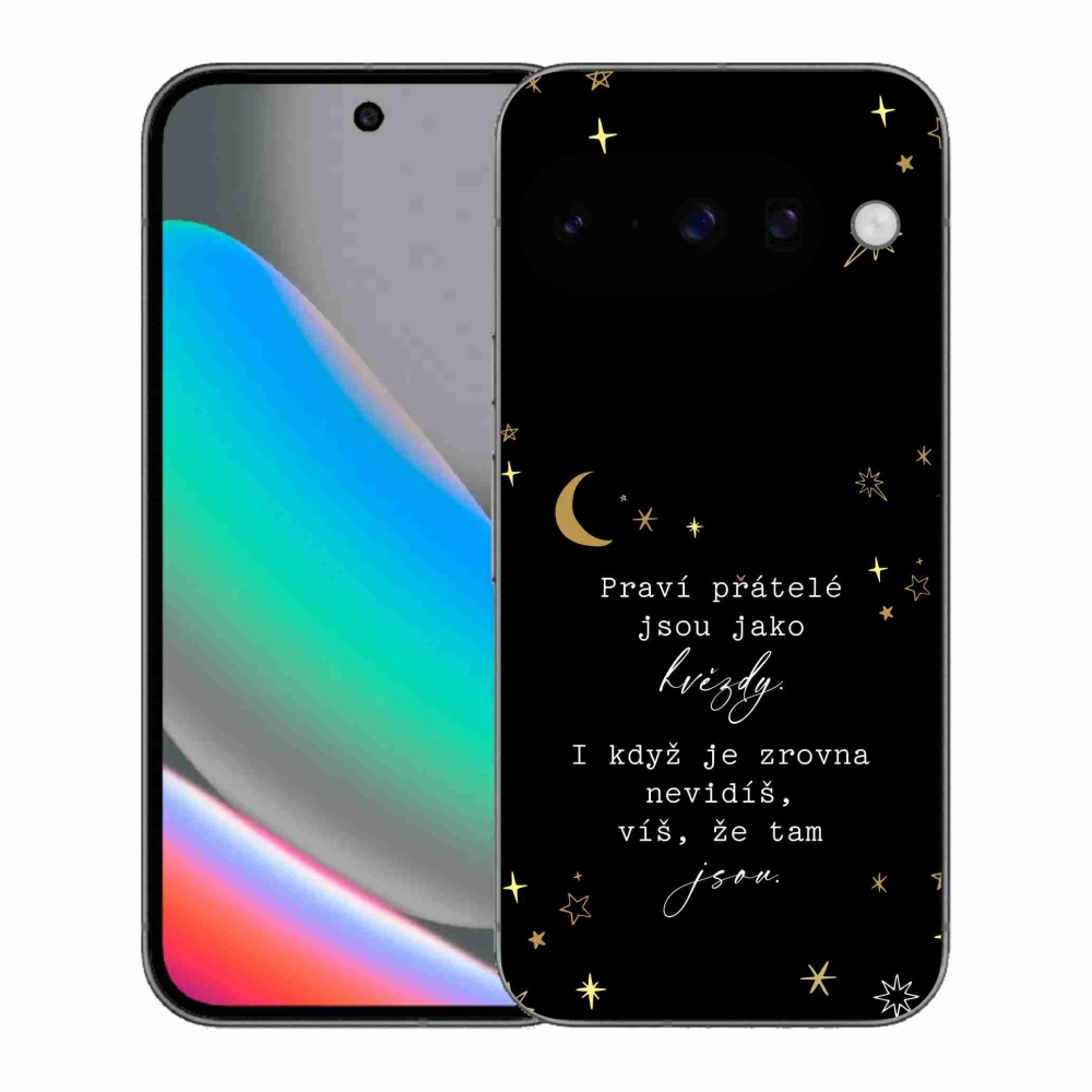 Gelový kryt mmCase na Google Pixel 10 - citát 6 černé pozadí