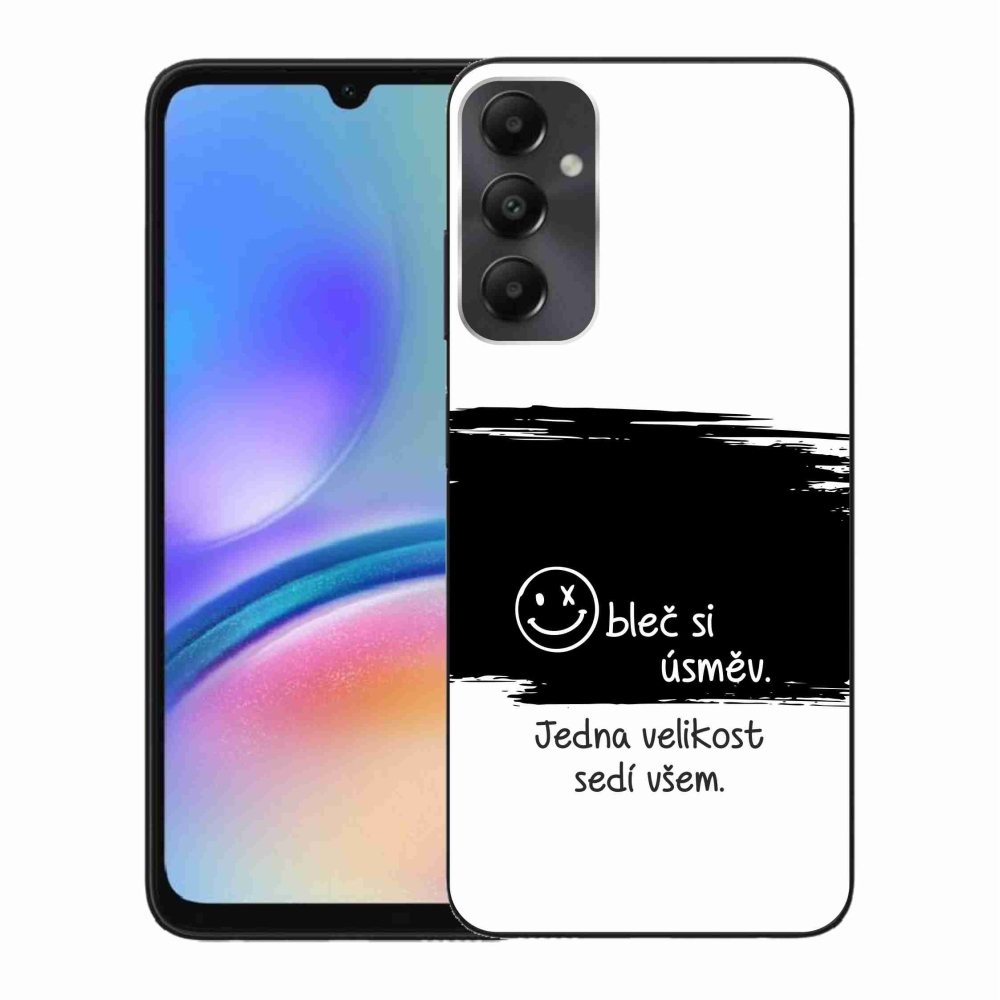 Gelový kryt mmCase na Samsung Galaxy A05s - vtipný text 8 černobílé pozadí