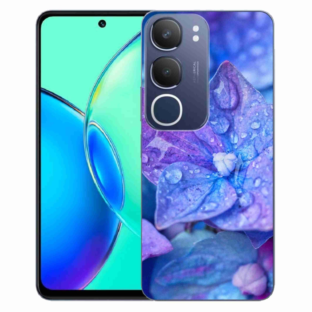 Gelový kryt mmCase na Vivo Y19s - fialový květ