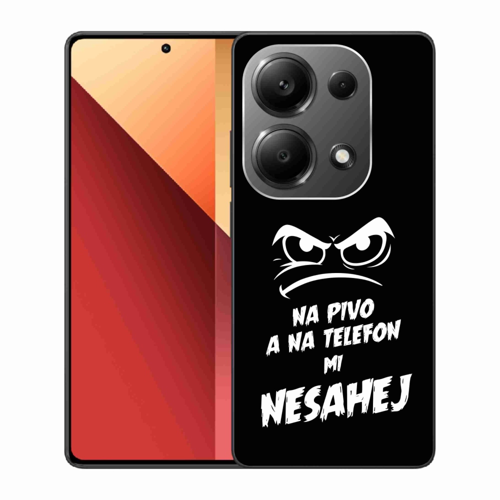 Gelový kryt mmCase na Xiaomi Redmi Note 13 Pro 4G/Poco M6 Pro  - pivní motiv 2 černé pozadí