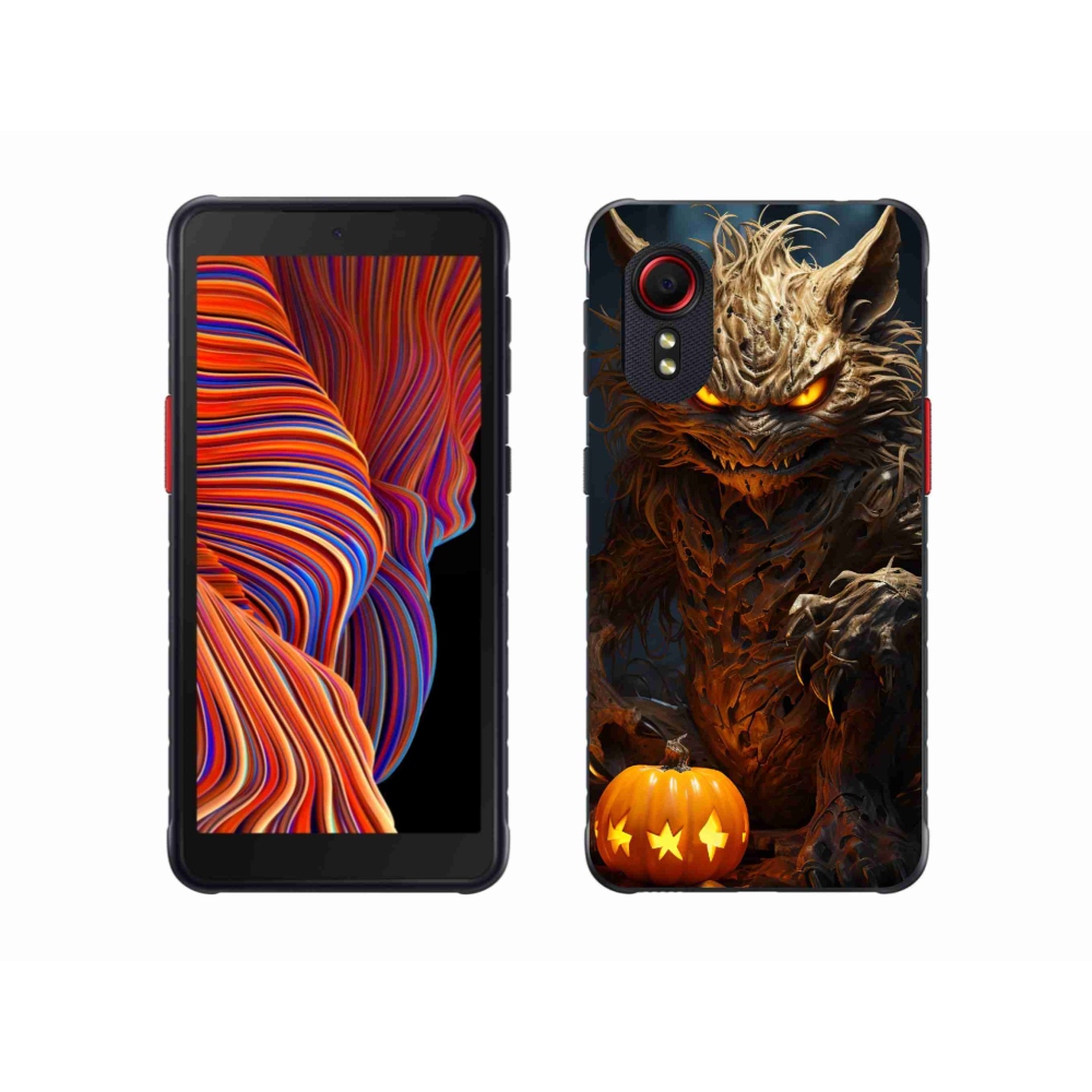 Gelový kryt mmCase na Samsung Galaxy Xcover 5 - halloweenská příšera