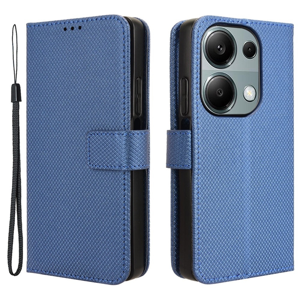 Diamond knížkové pouzdro na Xiaomi Redmi Note 14S/Note 13 Pro 4G/Poco M6 Pro - modré