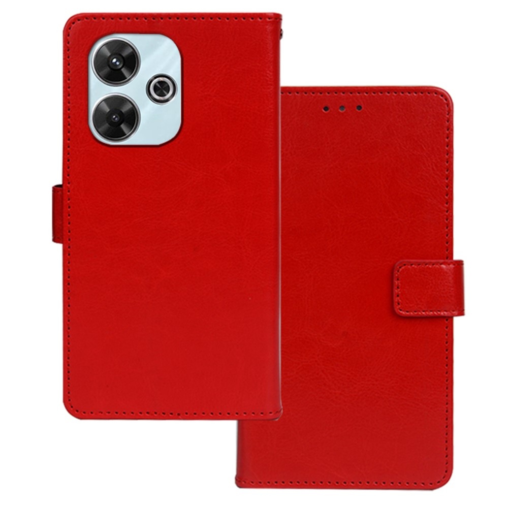 IDEWEI knížkové pouzdro na Xiaomi Redmi 13 4G/Poco M6 4G - červené