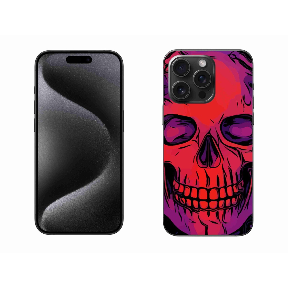 Gelový obal mmCase na iPhone 15 Pro Max - lebka