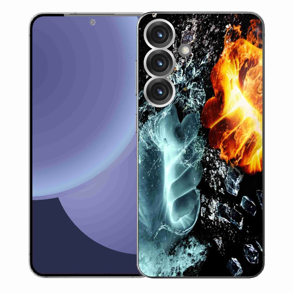 Gelový kryt mmCase na Samsung Galaxy S25+ - voda a oheň