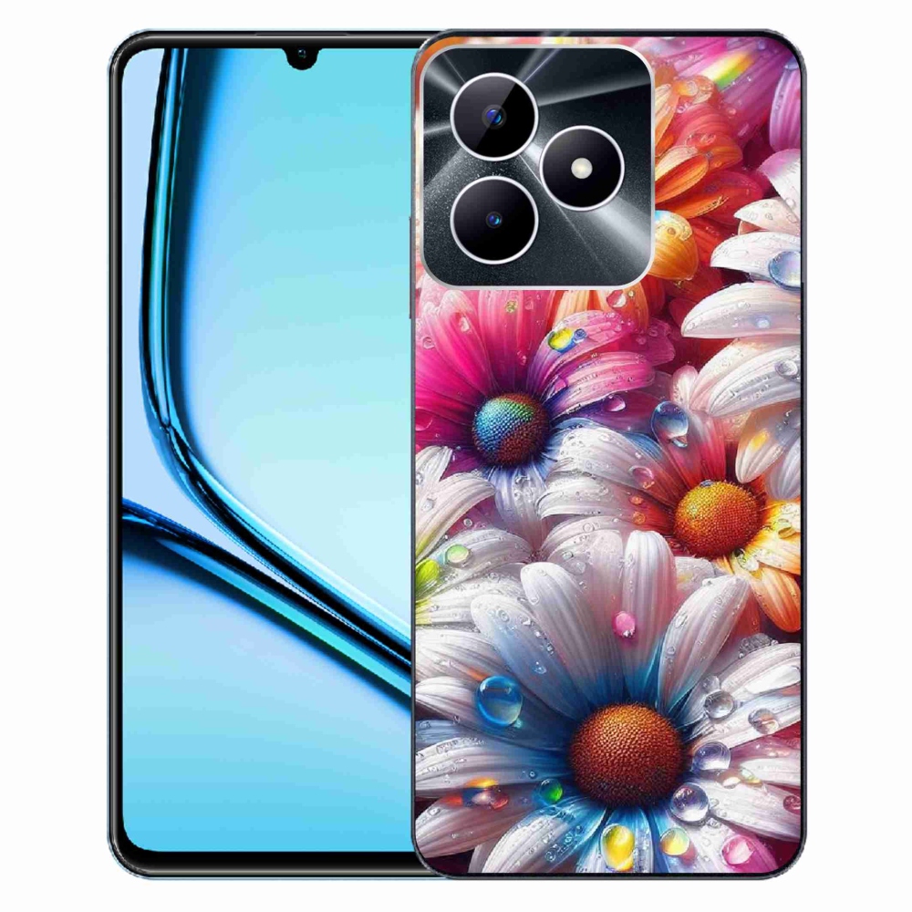 Gelový kryt mmCase na Realme Note 50 - barevné kopretiny