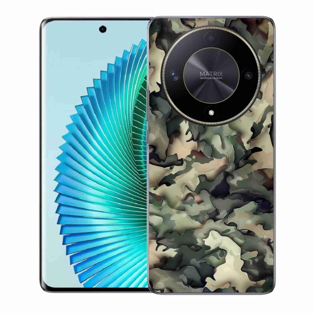 Gelový kryt mmCase na Honor Magic 6 Lite 5G - maskáčový vzor 9