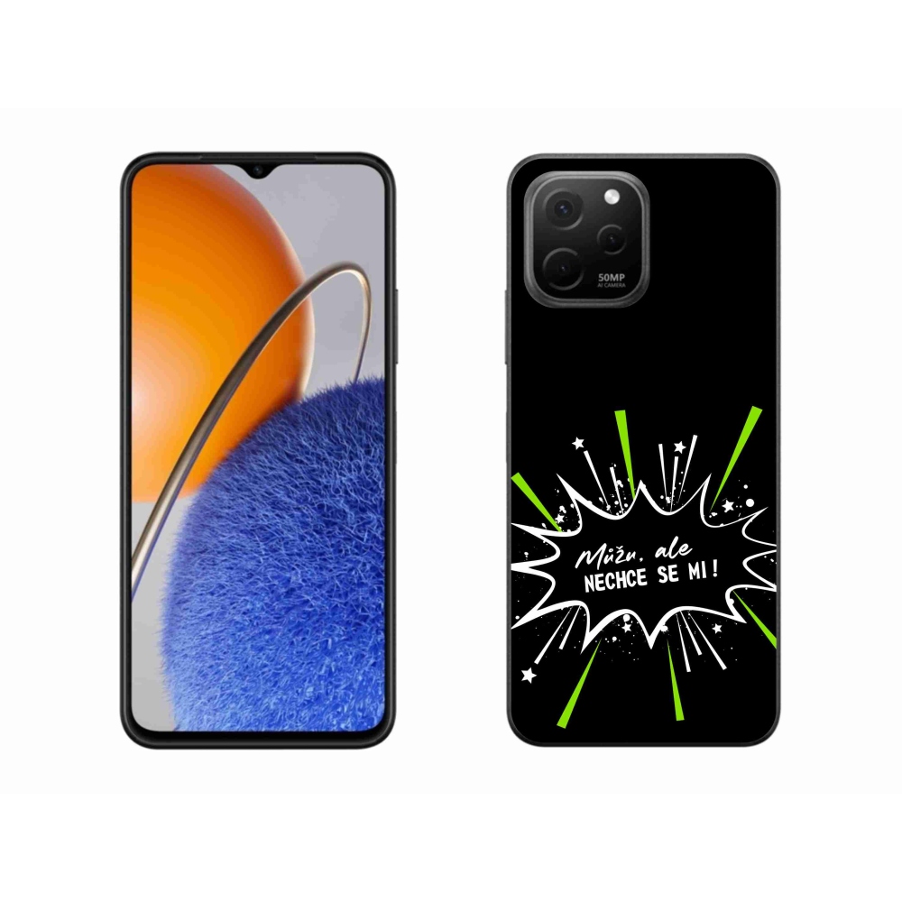 Gelový kryt mmCase na Huawei Nova Y61 - vtipný text 11 černé pozadí