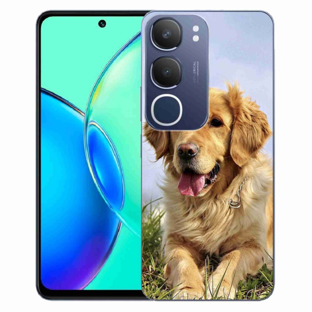 Gelový kryt mmCase na Vivo Y19s - zlatý retrívr
