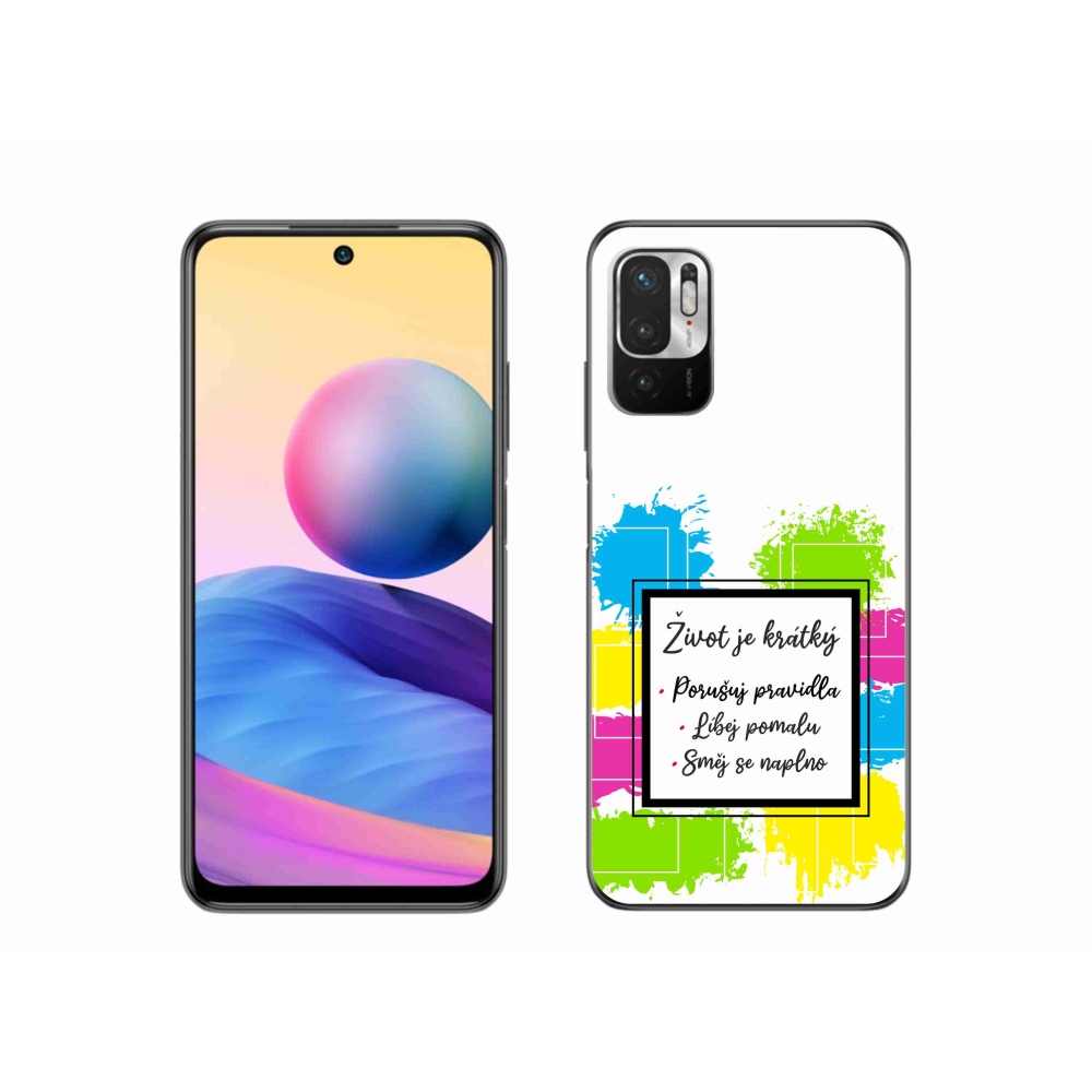 Gelový kryt mmCase na Xiaomi Poco M3 Pro/5G - citát 5 bílé pozadí