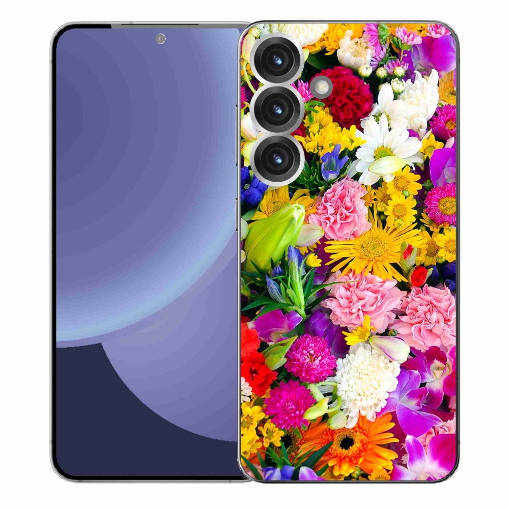 Gelový kryt mmCase na Samsung Galaxy S25+ - květiny 12