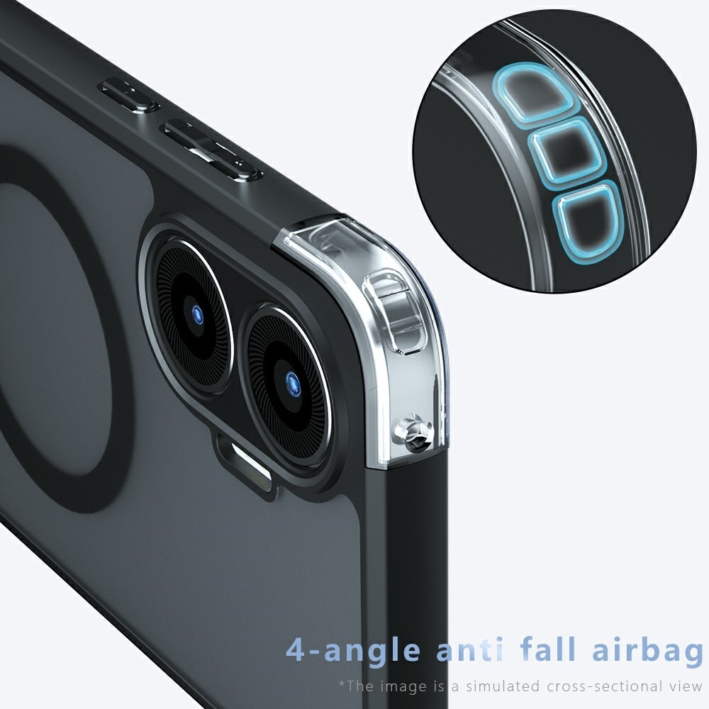 Case matný gelový obal s MagSafe na Xiaomi Poco F7 5G - černý