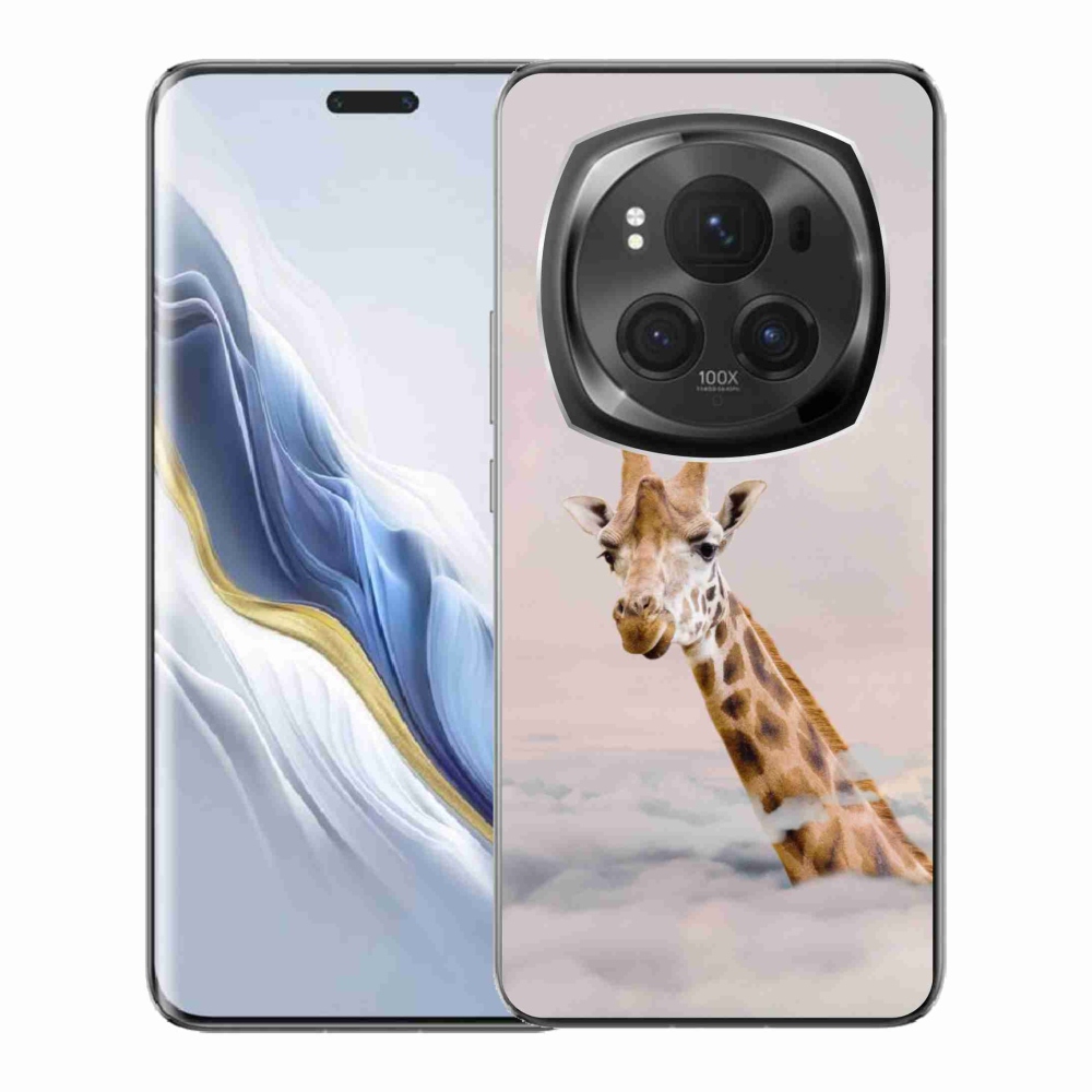 Gelový kryt mmCase na Honor Magic 6 Pro 5G - žirafa v oblacích