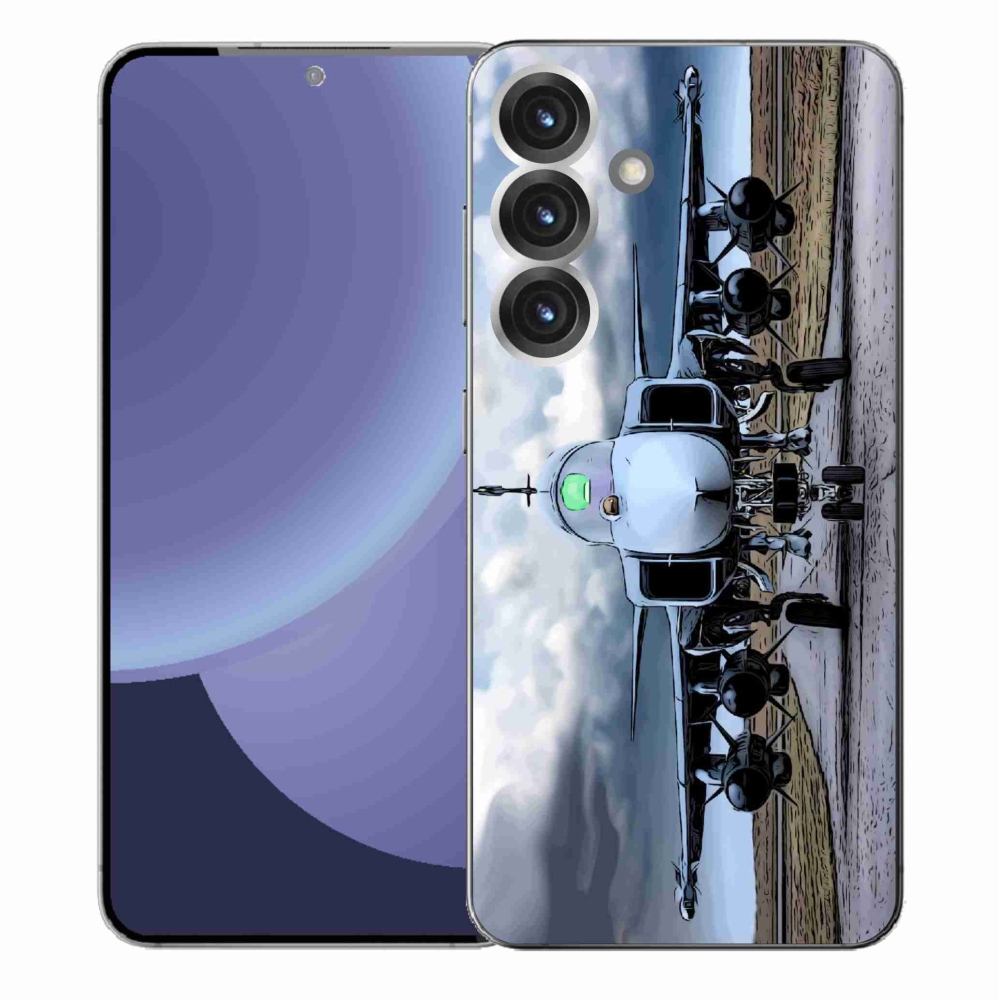 Gelový kryt mmCase na Samsung Galaxy S25+ - vojenské letadlo