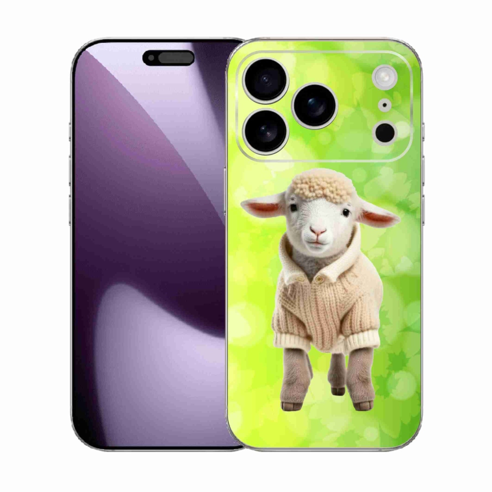 Gelový kryt mmCase na iPhone 17 Pro - jehně ve svetru