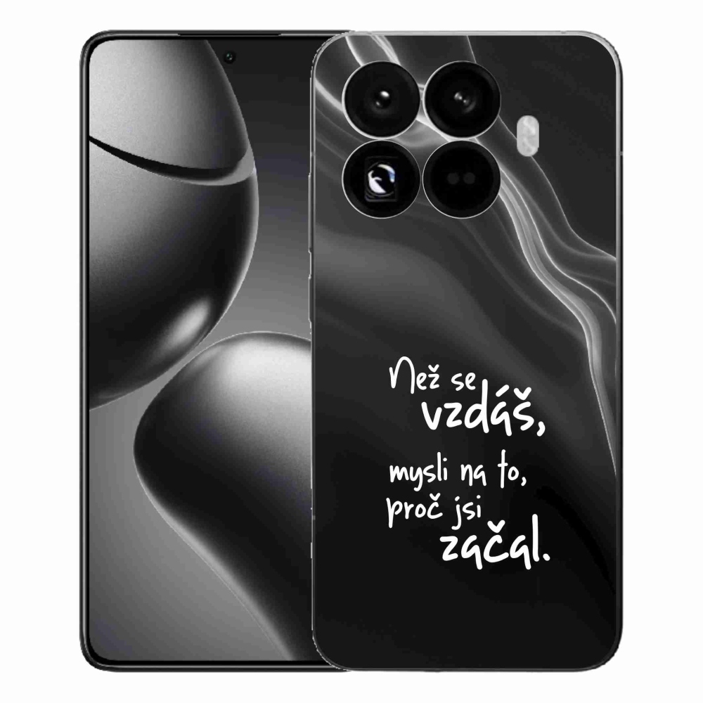 Gelový kryt mmCase na Xiaomi 15T Pro - citát 2 černé pozadí
