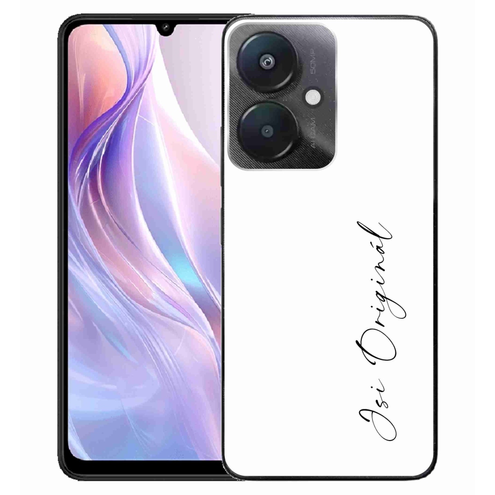 Gelový kryt mmCase na Xiaomi Redmi 13C 5G  - jsi originál bílé pozadí