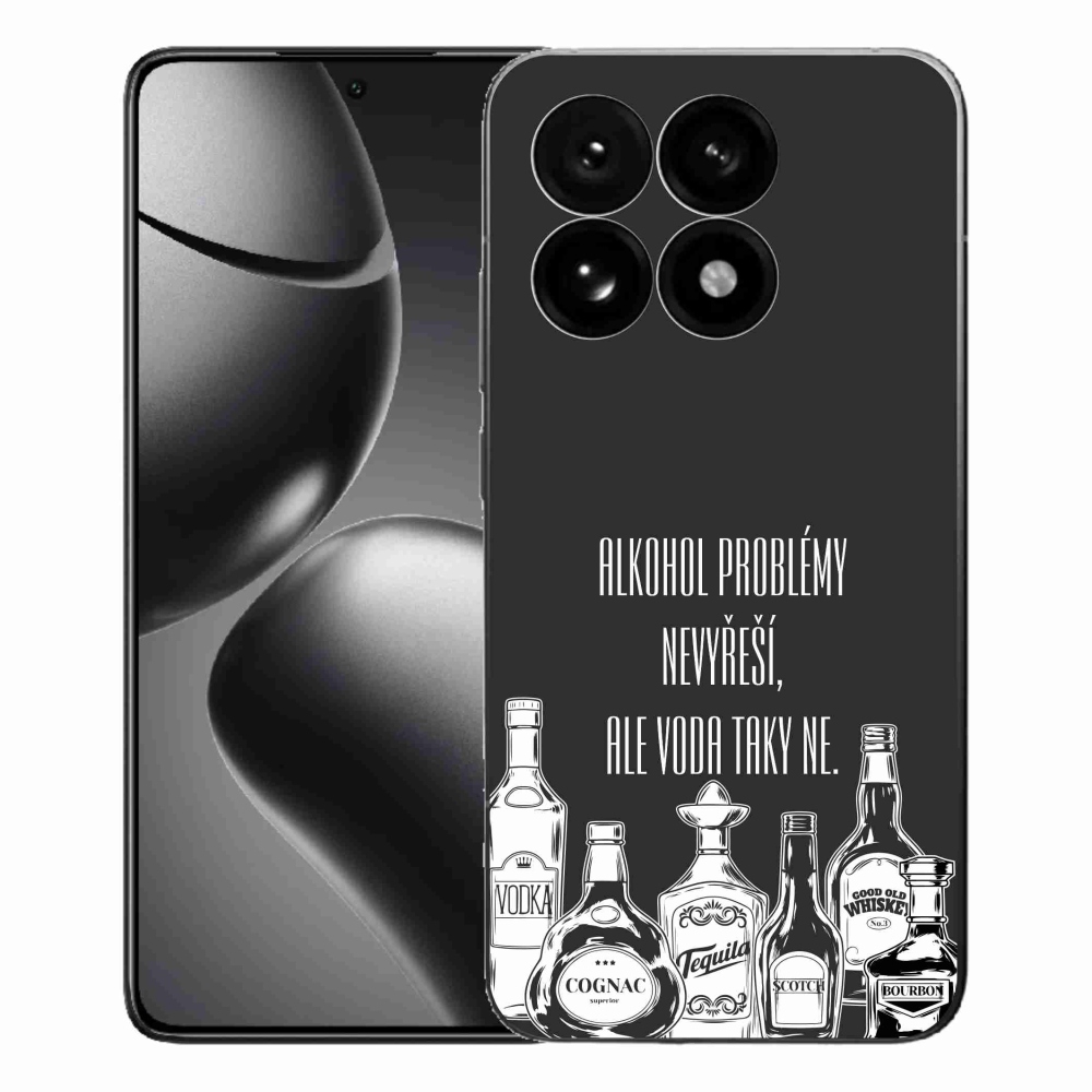 Gelový kryt mmCase na Xiaomi 15T - vtipný text černé pozadí