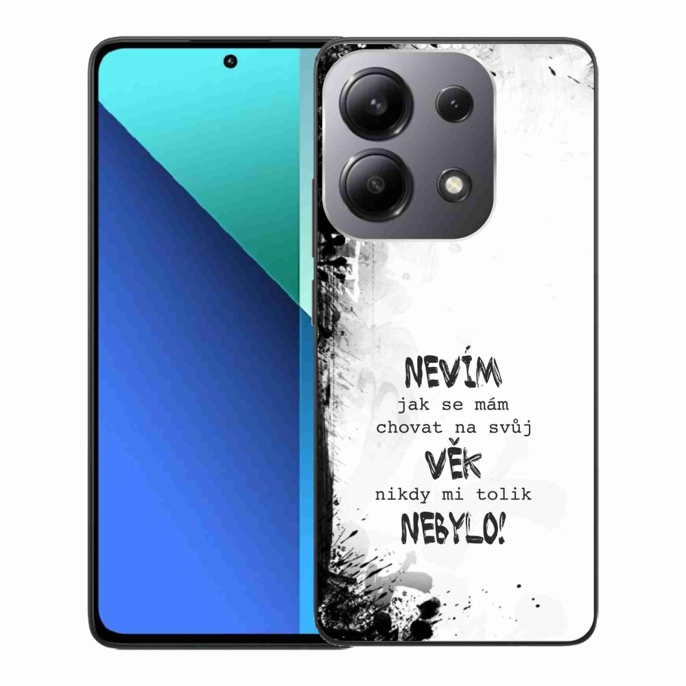 Gelový kryt mmCase na Xiaomi Redmi Note 13 - vtipný text 14 bílé pozadí